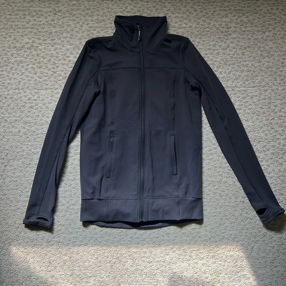 Lululemon Charcoal Full Zip Mesh Back Jacket Jackets Coats